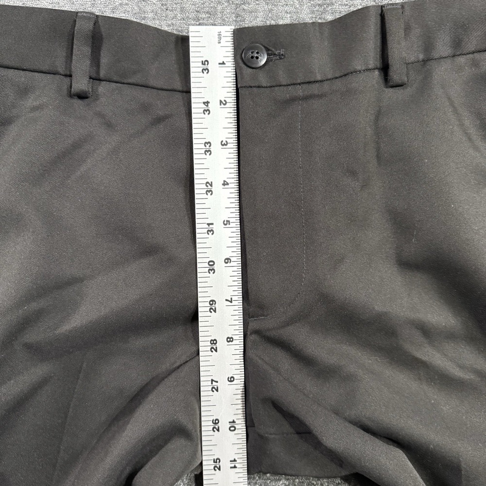 Van Heusen - Men's Dress Slacks Pants Size 30x29 Black Polyester - Picture 8 of 10